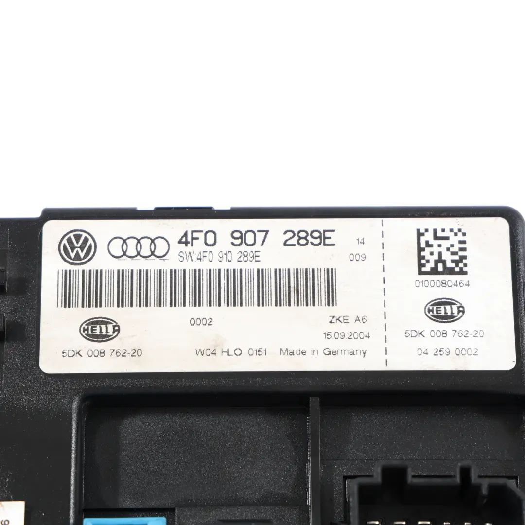 Convenience System Control Module Unit ECU to Audi A6 C6 Comfort with Part number 4F0907289E Audi A6 C6 Comfort Convenience System Control Module Unit ECU - SKU 4F0907289E - Part number 4F0907289E