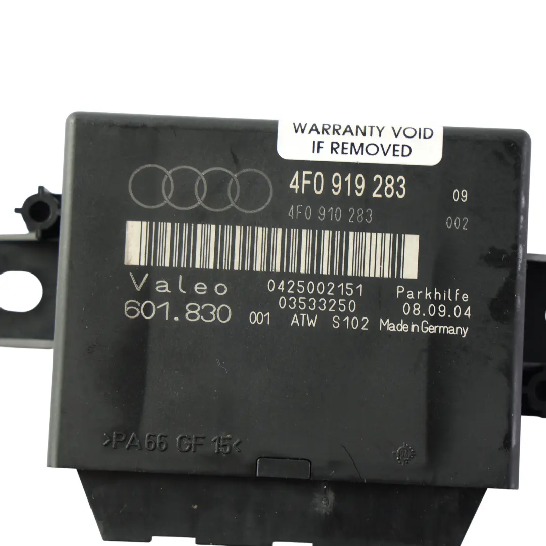 PDC Parking Aid Sensor Control Unit Module to Audi A6 C6 Q7 4L with Part number 4F0919283 Audi A6 C6 Q7 4L PDC Parking Aid Sensor Control Unit Module - SKU 4F0919283 - Part number 4F0919283