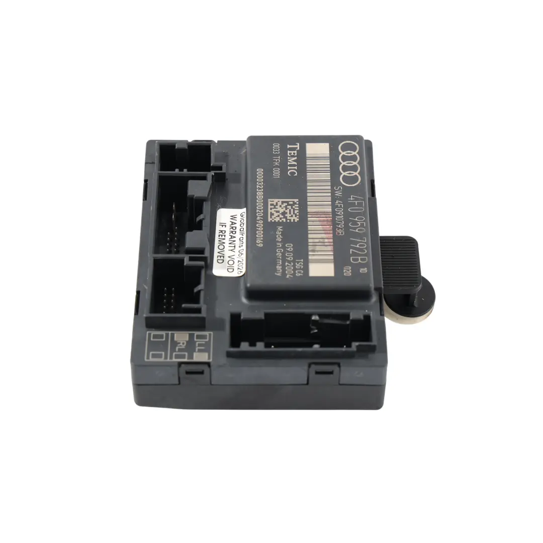 Steuergerät Tür Vorne Beifahrerseite für Audi A6 C6 mit Teilenummer 4F0959792B Audi A6 C6 Steuergerät Tür Vorne Beifahrerseite - SKU 4F0959792B - Teilenummer 4F0959792B