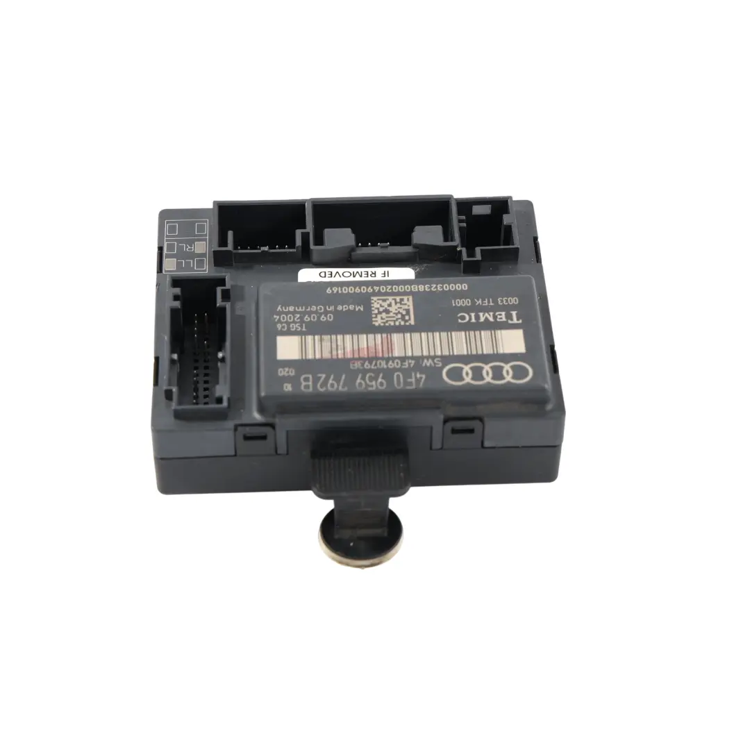 Front Door Control Module Unit ECU Passenger's Side to Audi A6 C6 with Part number 4F0959792B Audi A6 C6 Front Door Control Module Unit ECU Passenger's Side - SKU 4F0959792B - Part number 4F0959792B