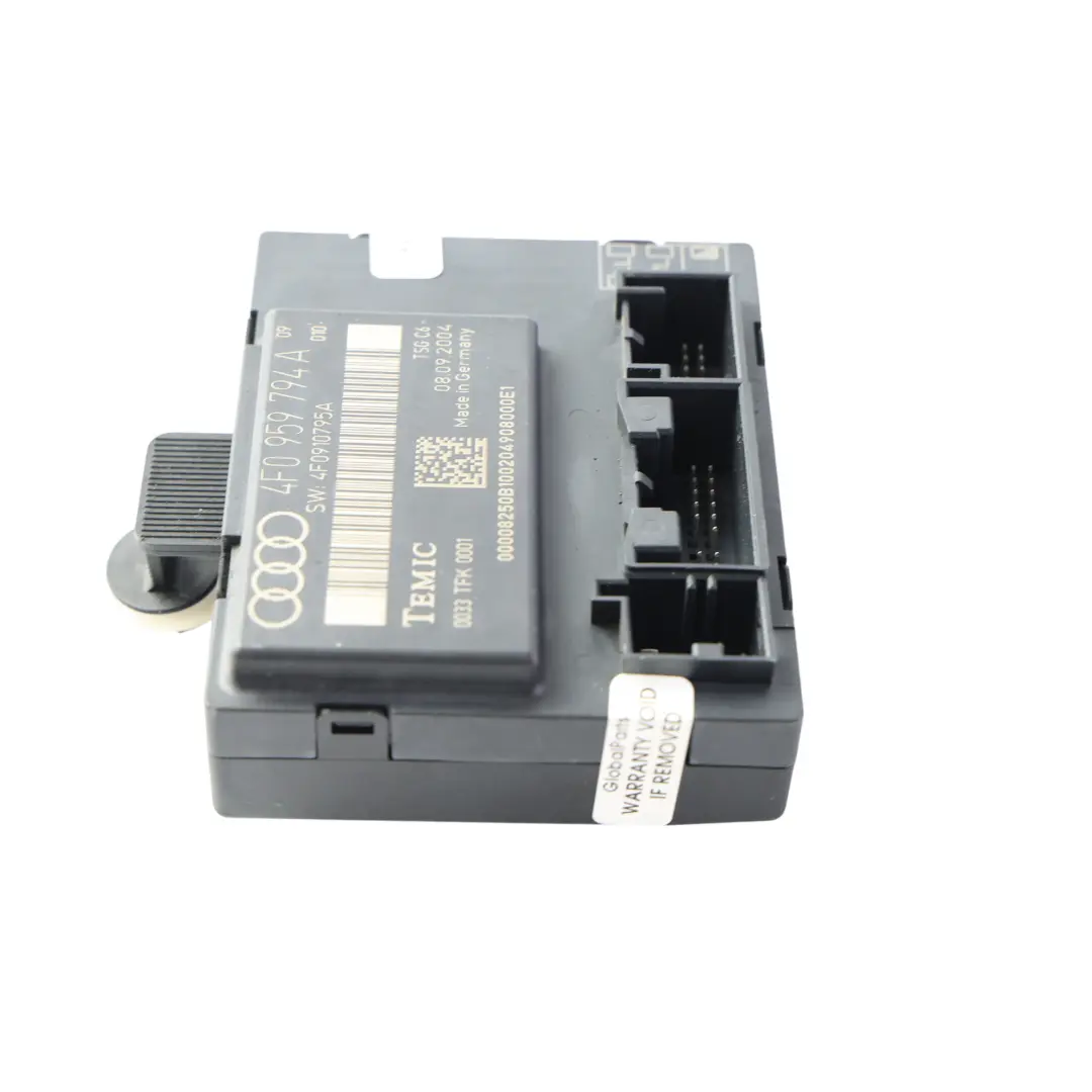 4F Türsteuergerät Hinten Rechts für Audi A6 S6 Avant Quattro mit Teilenummer 4F0959794A Audi A6 S6 Avant Quattro 4F Türsteuergerät Hinten Rechts - SKU 4F0959794A - Teilenummer 4F0959794A