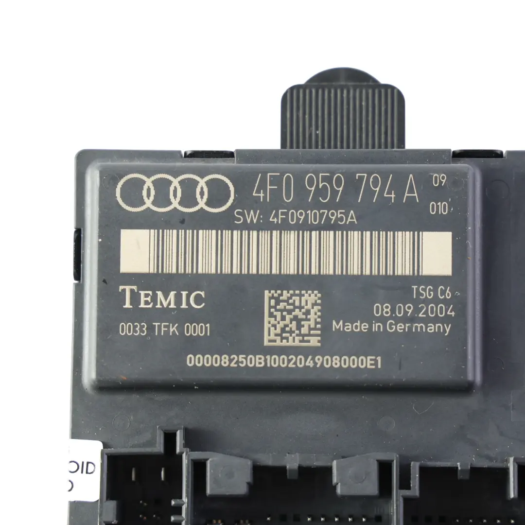 4F Türsteuergerät Hinten Rechts für Audi A6 S6 Avant Quattro mit Teilenummer 4F0959794A Audi A6 S6 Avant Quattro 4F Türsteuergerät Hinten Rechts - SKU 4F0959794A - Teilenummer 4F0959794A