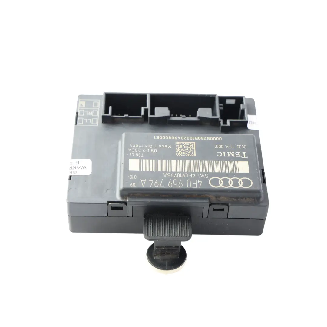 4F Türsteuergerät Hinten Rechts für Audi A6 S6 Avant Quattro mit Teilenummer 4F0959794A Audi A6 S6 Avant Quattro 4F Türsteuergerät Hinten Rechts - SKU 4F0959794A - Teilenummer 4F0959794A