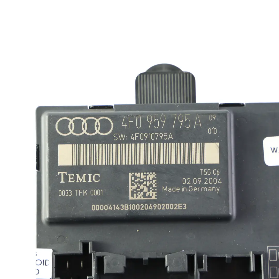 Audi A6 4F C6 Door Control Unit Module ECU Rear Left N/S - SKU 4F0959795A - Part number 4F0959795A