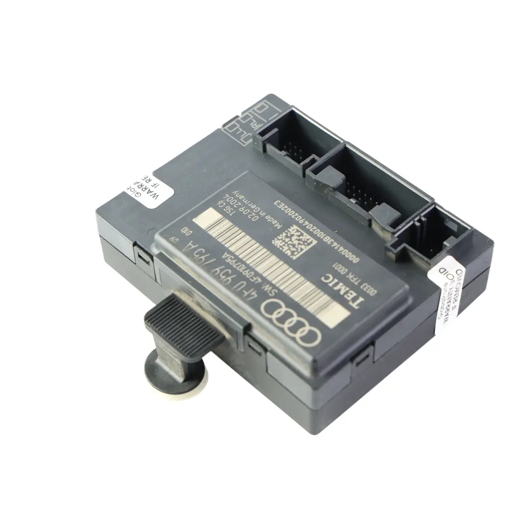 4F C6 Door Control Unit Module ECU Rear Left N/S to Audi A6 with Part number 4F0959795A Audi A6 4F C6 Door Control Unit Module ECU Rear Left N/S - SKU 4F0959795A - Part number 4F0959795A