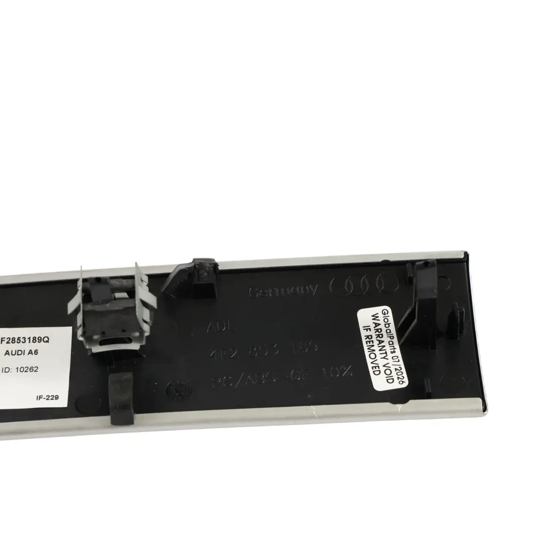 Audi A6 C6 Quattro Dashboard Trim Cover Panel Brushed Aluminium - SKU RHD-4F2853189Q - Part number 4F2853189Q