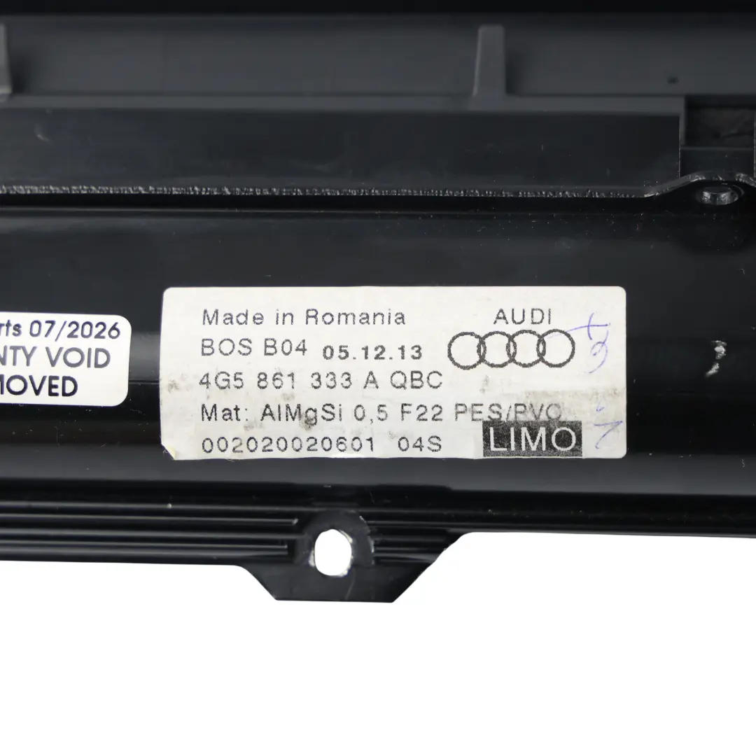 Window Sunlight Blind Panel Shade Trim Left O/S to Audi A6 C7 Rear with Part number 4G0860379 Audi A6 C7 Rear Window Sunlight Blind Panel Shade Trim Left O/S - SKU 4G0860379 - Part number 4G0860379