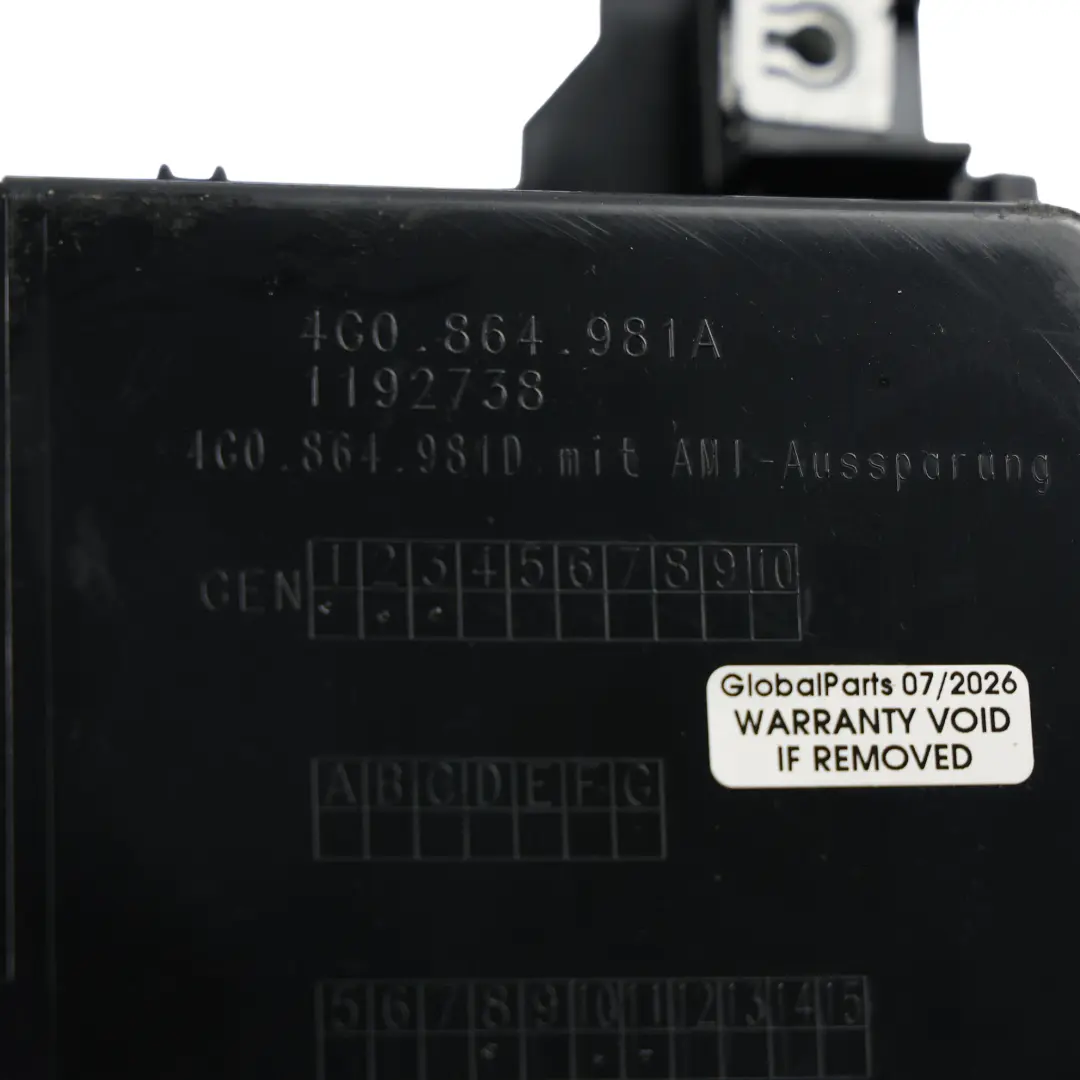 Audi A6 C7 A7 4G Reposabrazos Consola Central Panel Tapa - SKU 4G0864981A - Número de pieza 4G0864981A