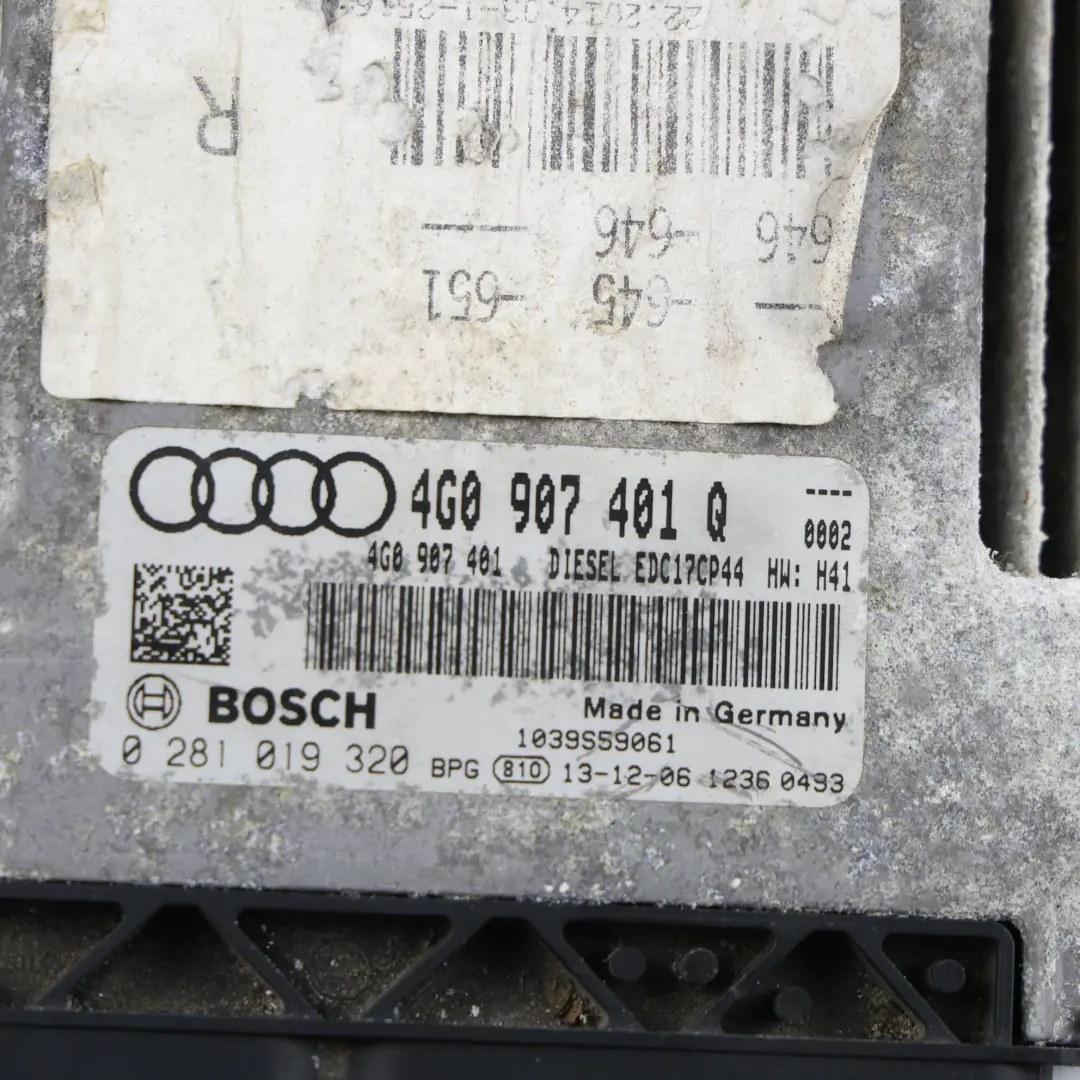 Quatro Engine ECU Control Module Unit 3.0 TDI CDUD 245HP to Audi A6 C7 with Part number 4G0907401Q Audi A6 C7 Quatro Engine ECU Control Module Unit 3.0 TDI CDUD 245HP - SKU 4G0907401Q - Part number 4G0907401Q
