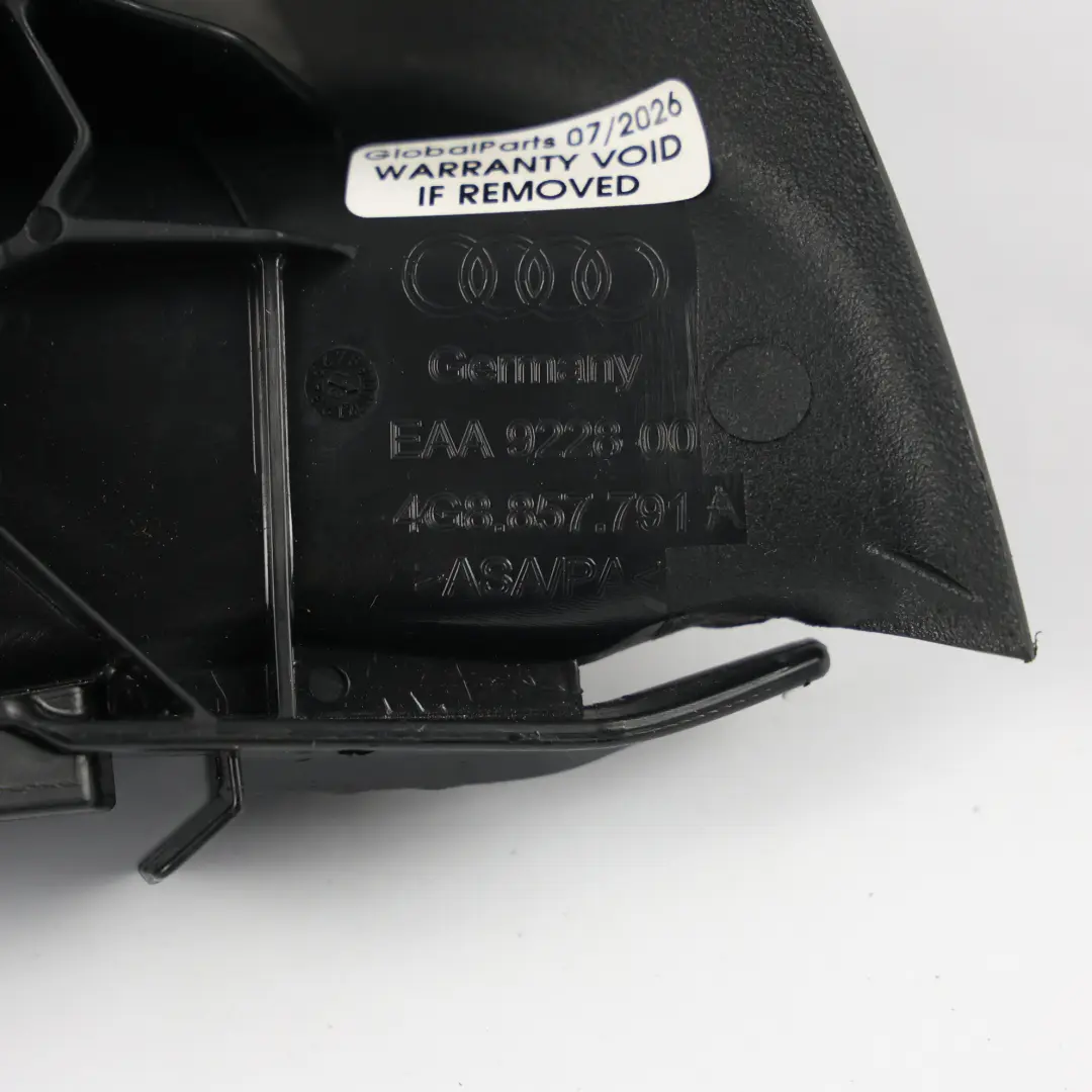 Belt Guide Mount Bracket Panel Left N/S to Audi A7 A6 C7 Rear Seat with Part number 4G8857791A Audi A7 A6 C7 Rear Seat Belt Guide Mount Bracket Panel Left N/S - SKU 4G8857791A - Part number 4G8857791A