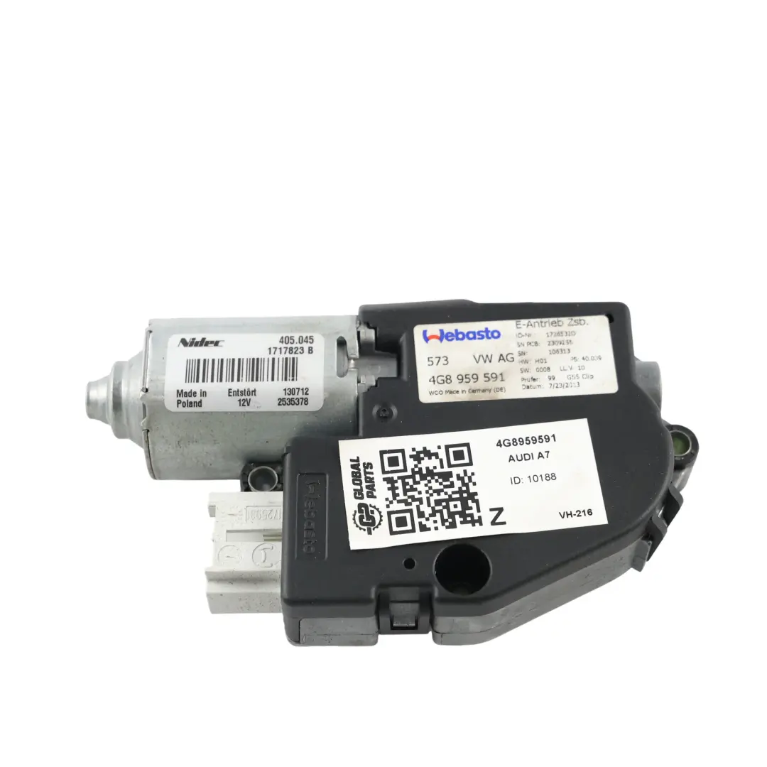 4G8 Schiebedach Sonnendach Motor Öffnung für Audi A6 S6 4G A7 mit Teilenummer 4G8959591 Audi A6 S6 4G A7 4G8 Schiebedach Sonnendach Motor Öffnung - SKU 4G8959591 - Teilenummer 4G8959591