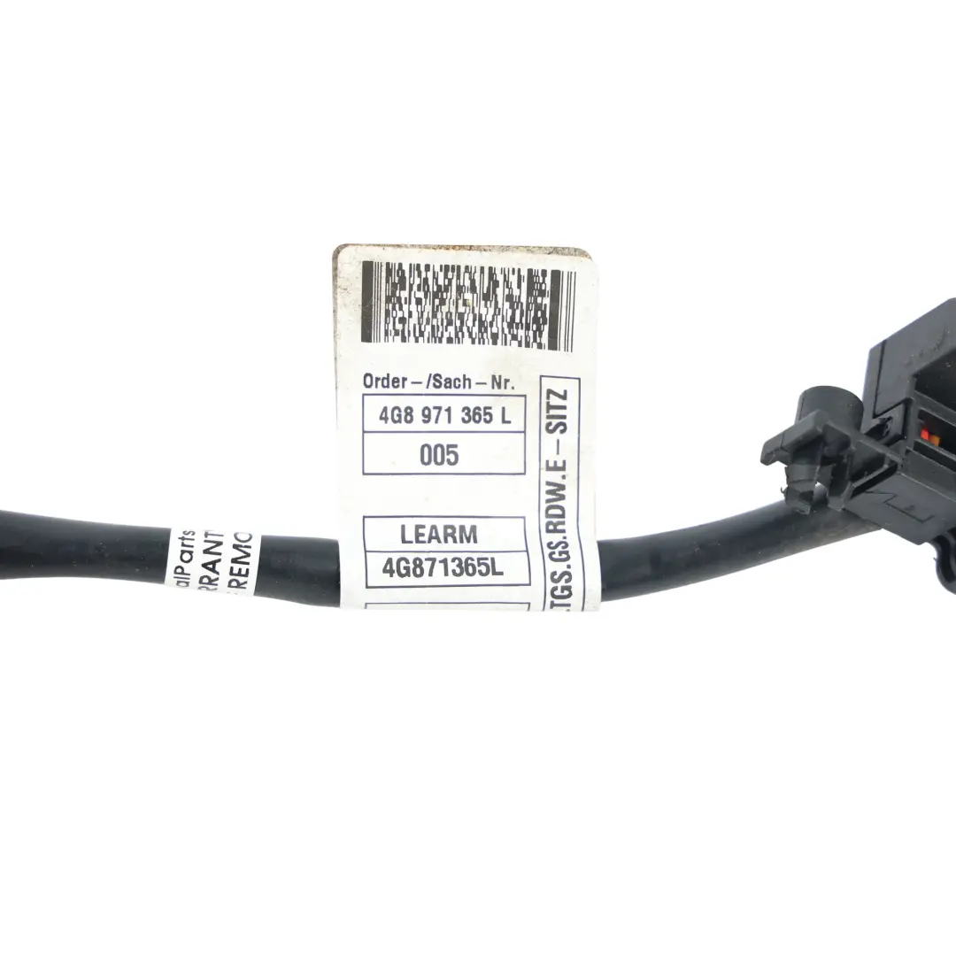 Câble Faisceau Avertisseur Ceinture Sécurité Avant pour Audi A7 4G à propos du numéro de pièce 4G8971365L Audi A7 4G Câble Faisceau Avertisseur Ceinture Sécurité Avant - SKU 4G8971365L - Numéro de pièce 4G8971365L