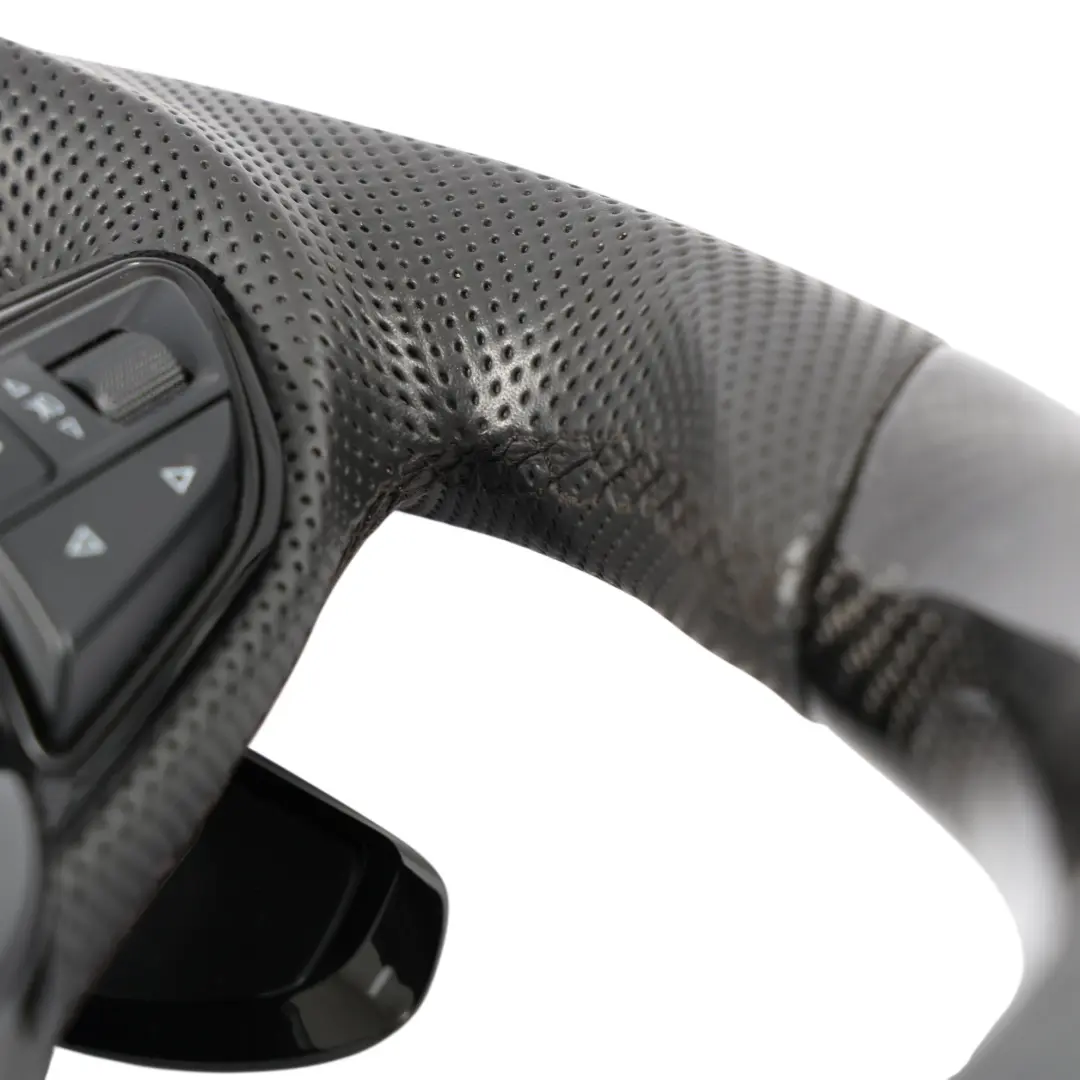 Audi A8 D4 Steering Wheel S-Line LED Carbon Flat Bottom Paddle Shift - SKU 4H0419091T-1 - Part number 4H0419091T