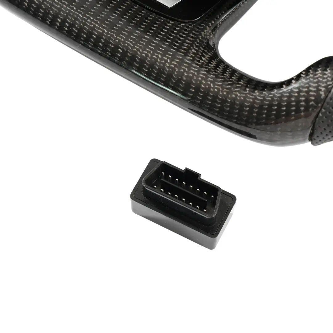 Audi A8 D4 Steering Wheel S-Line LED Carbon Flat Bottom Paddles Set - SKU 4H0419091T-1-SET - Part number 4H0419091T