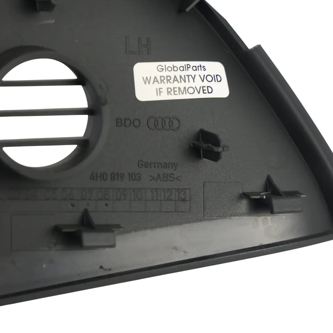 Audi A8 D4 Door Trim Air Intake Grill Vent Cover Front Left N/S Black - SKU 4H0819103 - Part number 4H0819103