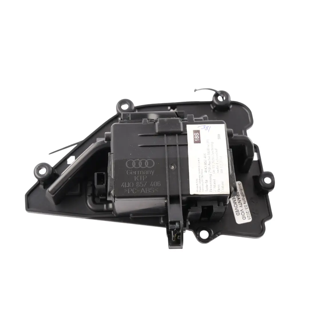 Audi A8 D4 Rear Door Card Ash Tray Panel Right O/S Aluminium Brushed - SKU 4H0857306A - Part number 4H0857306A