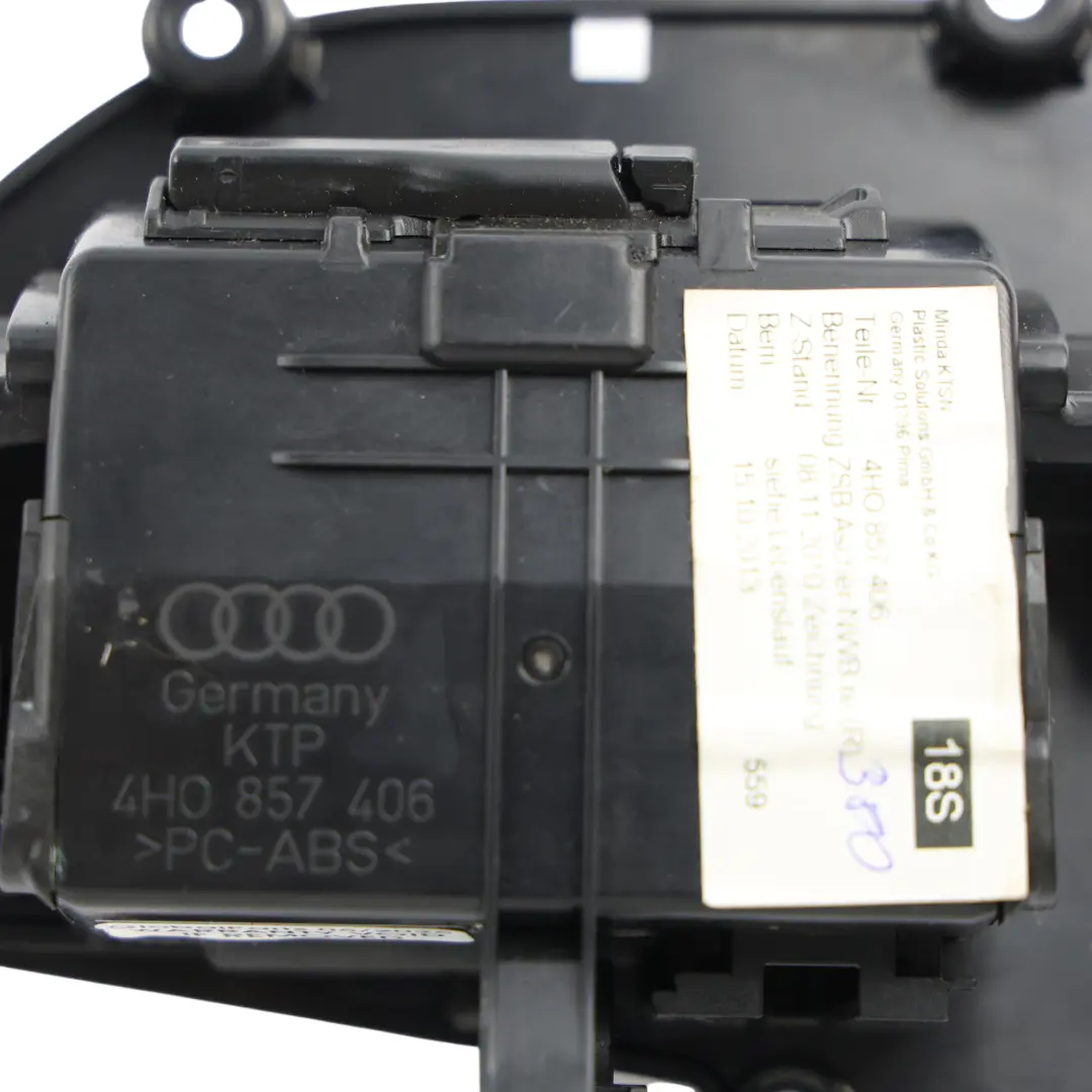 Audi A8 D4 Copertura Posacenere Porta Alluminio Spazzolato Post Dx - SKU 4H0857406 - Numero di parte 4H0857406