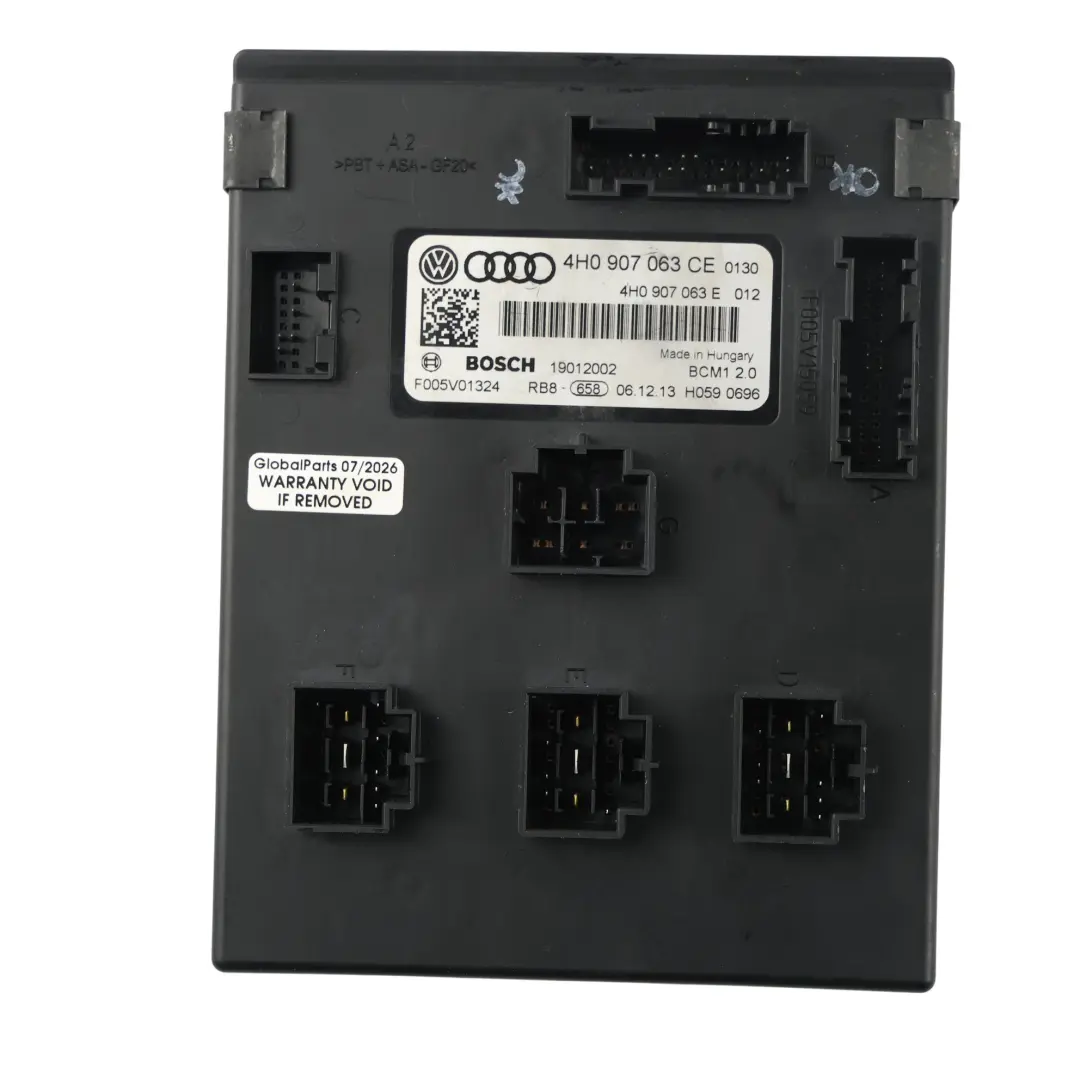 Audi A6 C7 Body Control Module BCM ECU 3.0 TDI Quattro CDUD - SKU 4H0907063CE - Part number 4H0907063CE