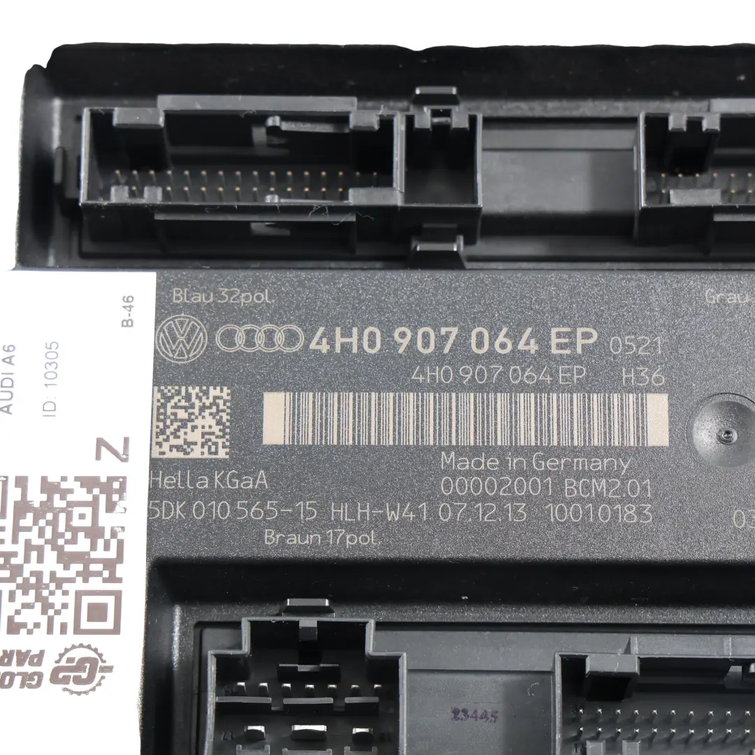 Módulo Control Carrocería BCM 3.0 TDI para Audi A6 A7 C7 con número de pieza 4H0907064EP Audi A6 A7 C7 Módulo Control Carrocería BCM 3.0 TDI - SKU 4H0907064EP - Número de pieza 4H0907064EP