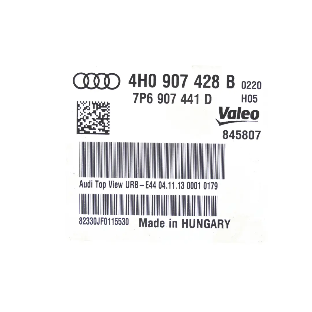 Módulo Cámara Marcha Atrás Trasera Unidad Control ECU para Audi A8 D4 con número de pieza 4H0907428B Audi A8 D4 Módulo Cámara Marcha Atrás Trasera Unidad Control ECU - SKU 4H0907428B - Número de pieza 4H0907428B