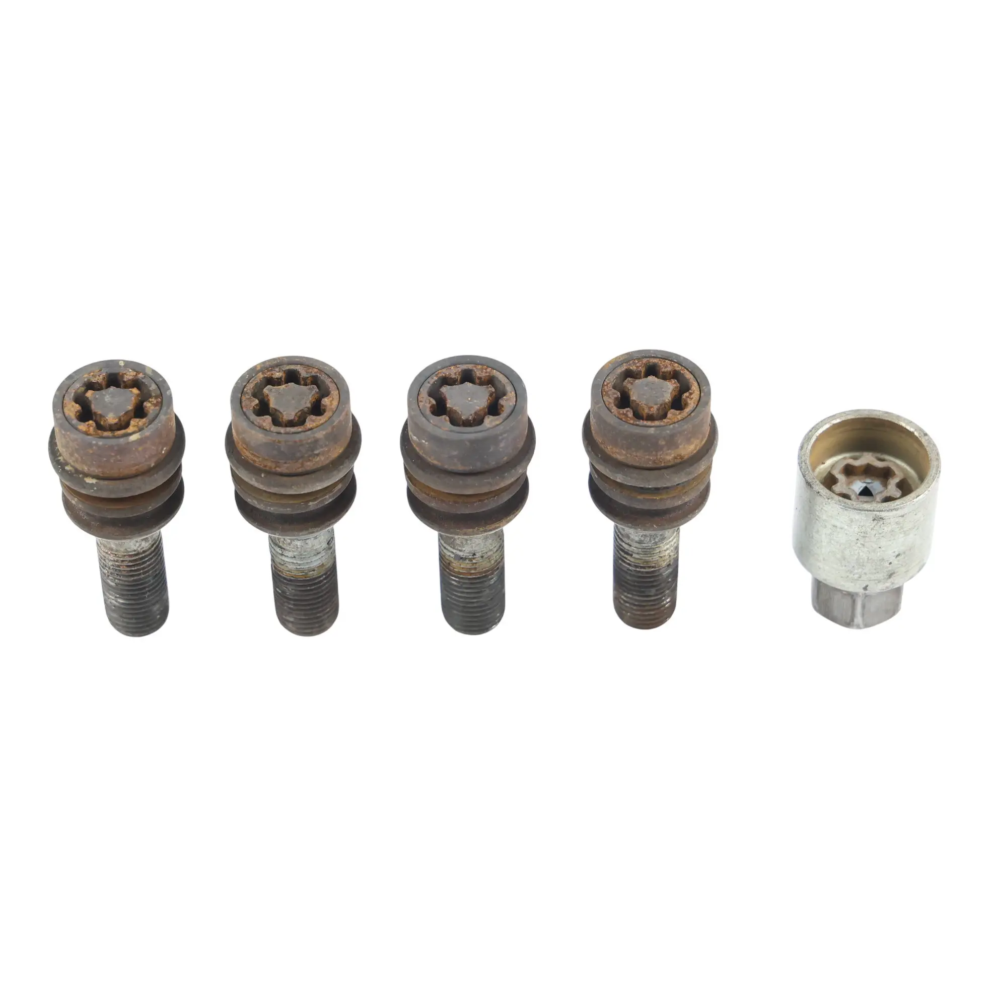 Audi Q7 4L Set Kit Bulloni Dadi Viti Montaggio Ruota Anti Furto 4L0698139B