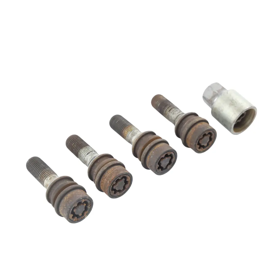 Mounting Screw Nut Bolts Anti Thief Set Kit to Audi Q7 4L Wheel with Part number 4L0698139B Audi Q7 4L Wheel Mounting Screw Nut Bolts Anti Thief Set Kit - SKU 4L0698139B-1 - Part number 4L0698139B