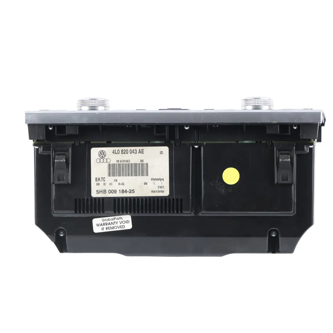 Audi Q7 4L Front Heater Climate Control Panel Unit Air Con - SKU 4L0820043AE - Part number 4L0820043AE