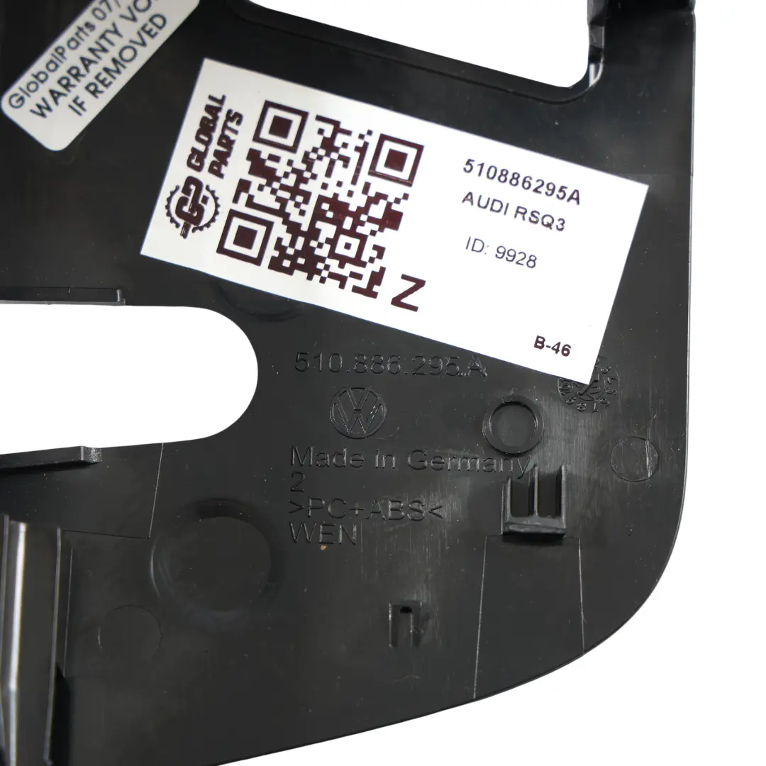 Audi Q3 RSQ3 VW Tiguan Couvre Cadre Dossier Siège Arrière Gauche - SKU 510886295A - Numéro de pièce 510886295A