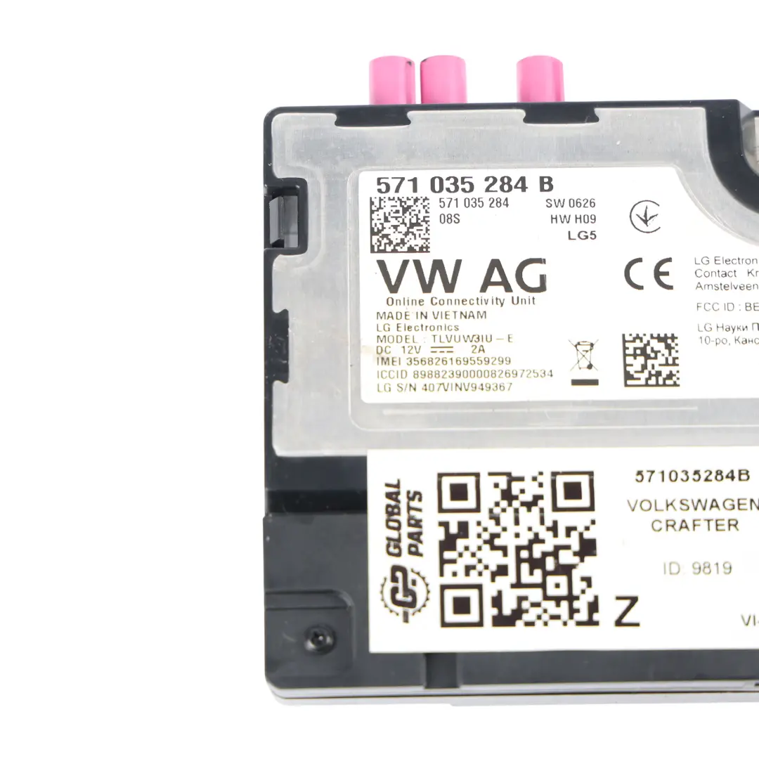 Volkswagen Crafter SY Online Services Control Module Unit ECU - SKU 571035284B - Part number 571035284B