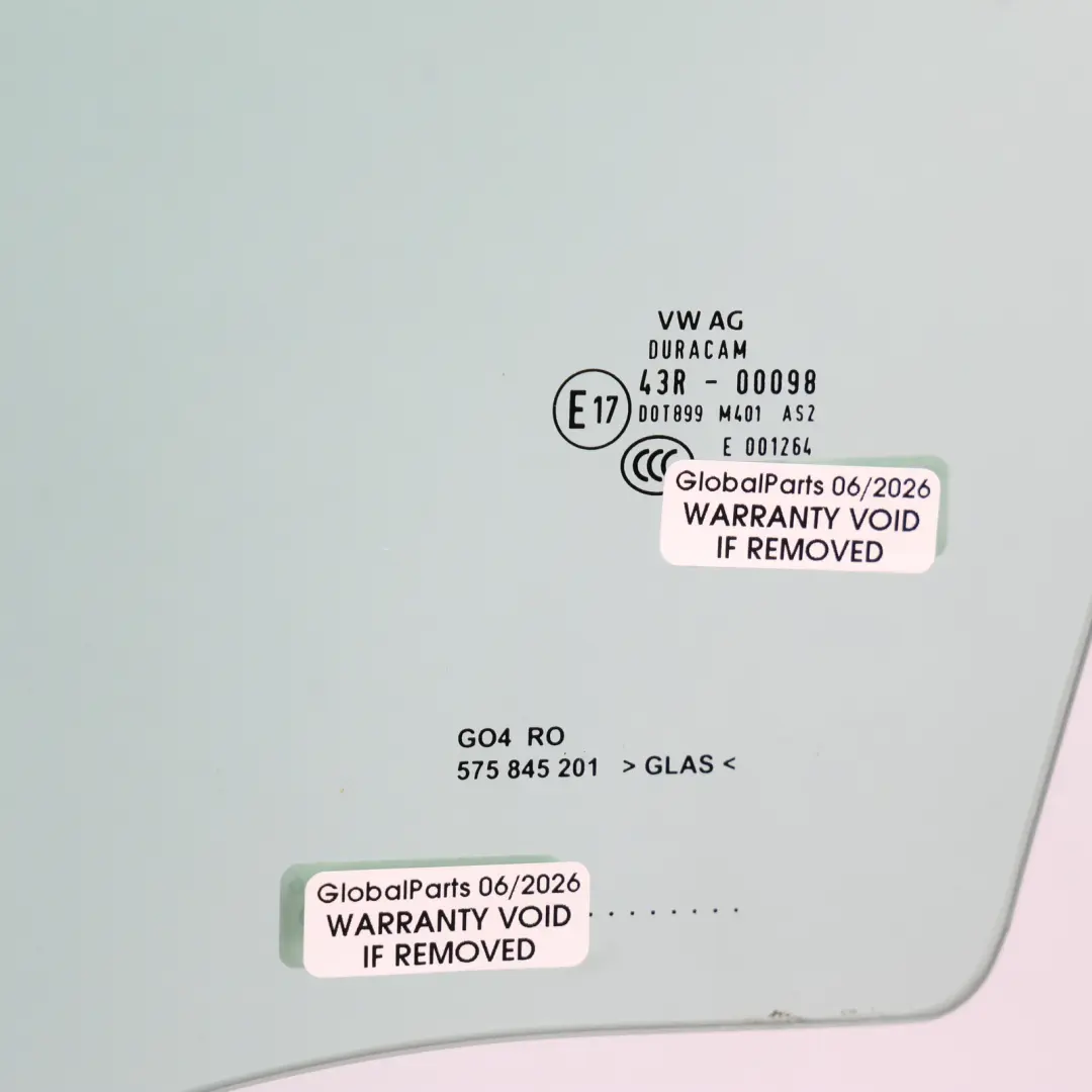Skoda Karoq Seat Ateca Door Side Window Glass Front Left N/S AS2 - SKU 575845201 - Part number 575845201