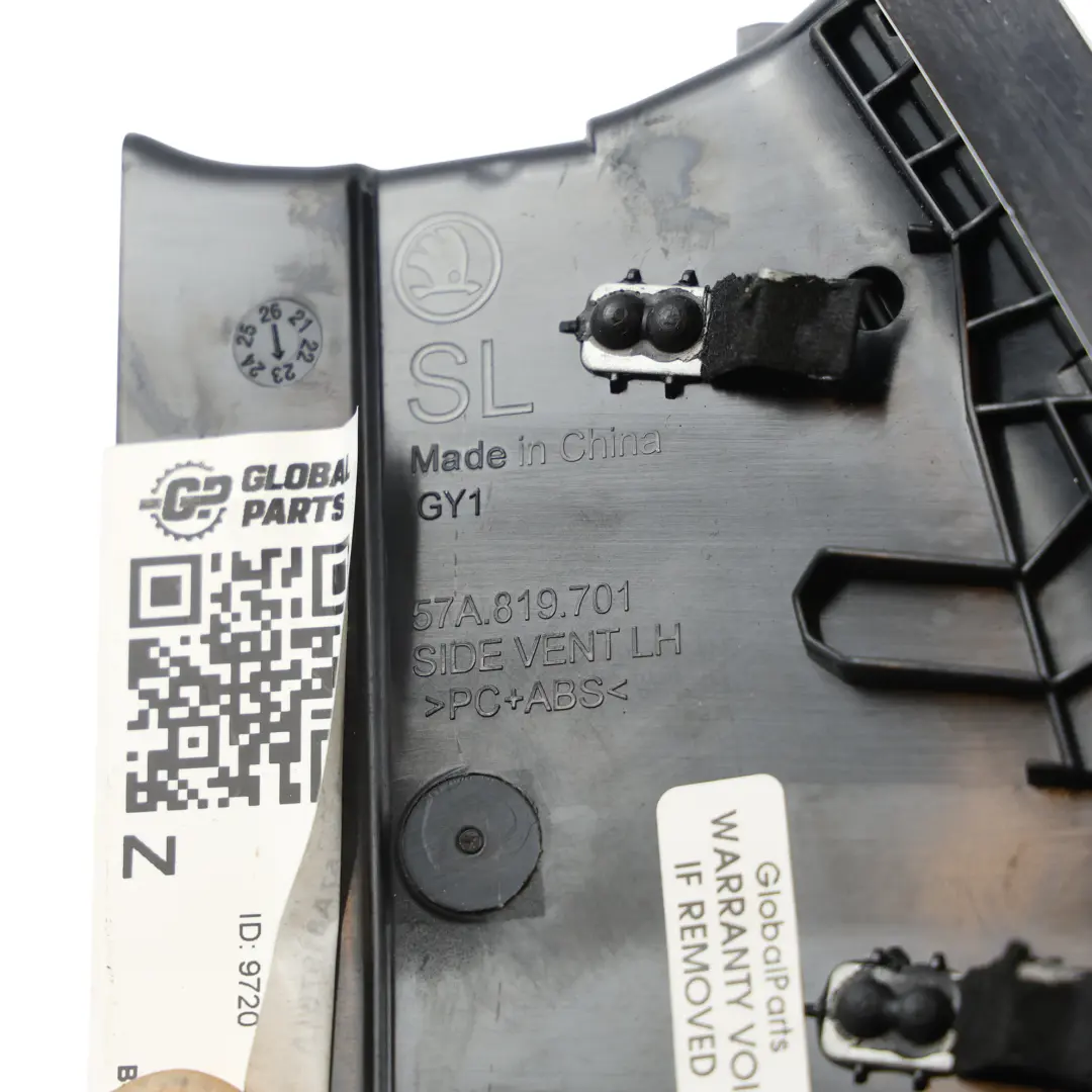 Skoda Karoq Dashboard Air Vent Grill Front Left N/S - SKU 57A819701A - Part number 57A819701A
