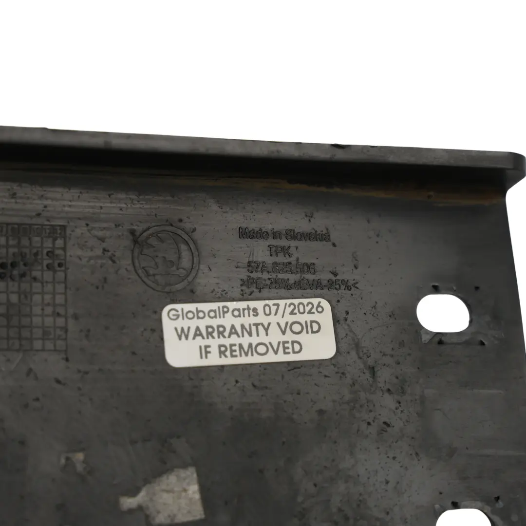 Rivestimento Sottoscocca Posteriore Sinistro per Skoda Karoq Nu7 con numero di parte 57A825506 Skoda Karoq Nu7 Rivestimento Sottoscocca Posteriore Sinistro - SKU 57A825506 - Numero di parte 57A825506