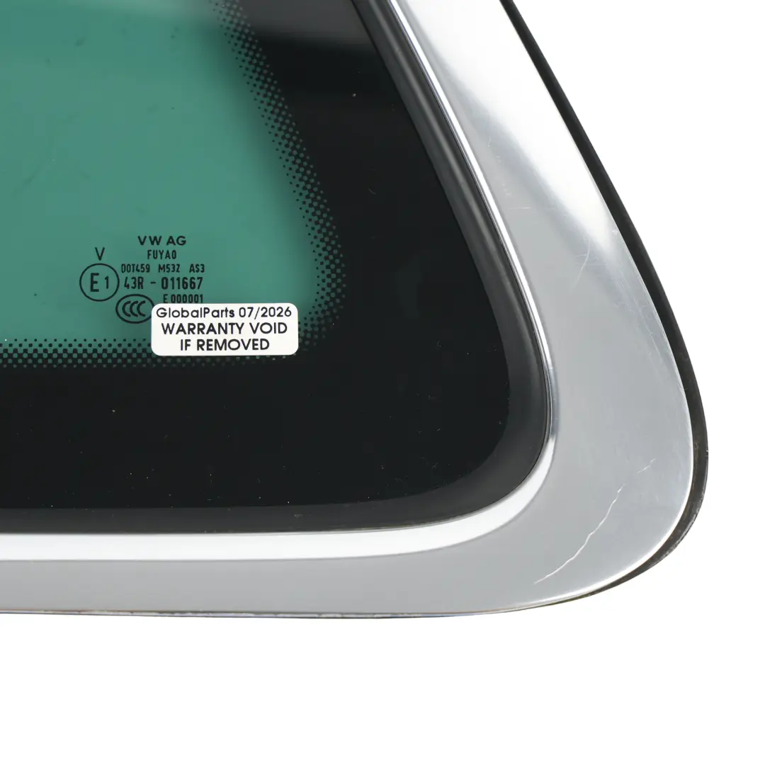 Skoda Karoq NU7 Seitenscheibe Hinten Getönt Chrom AS3 Links - SKU 57A845297C - Teilenummer 57A845297C