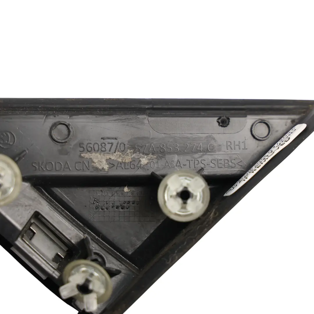 Skoda Karoq NU7 Mirror Exterior Trim Cover Panel Triangle Right O/S - SKU 57A853274C - Part number 57A853274C