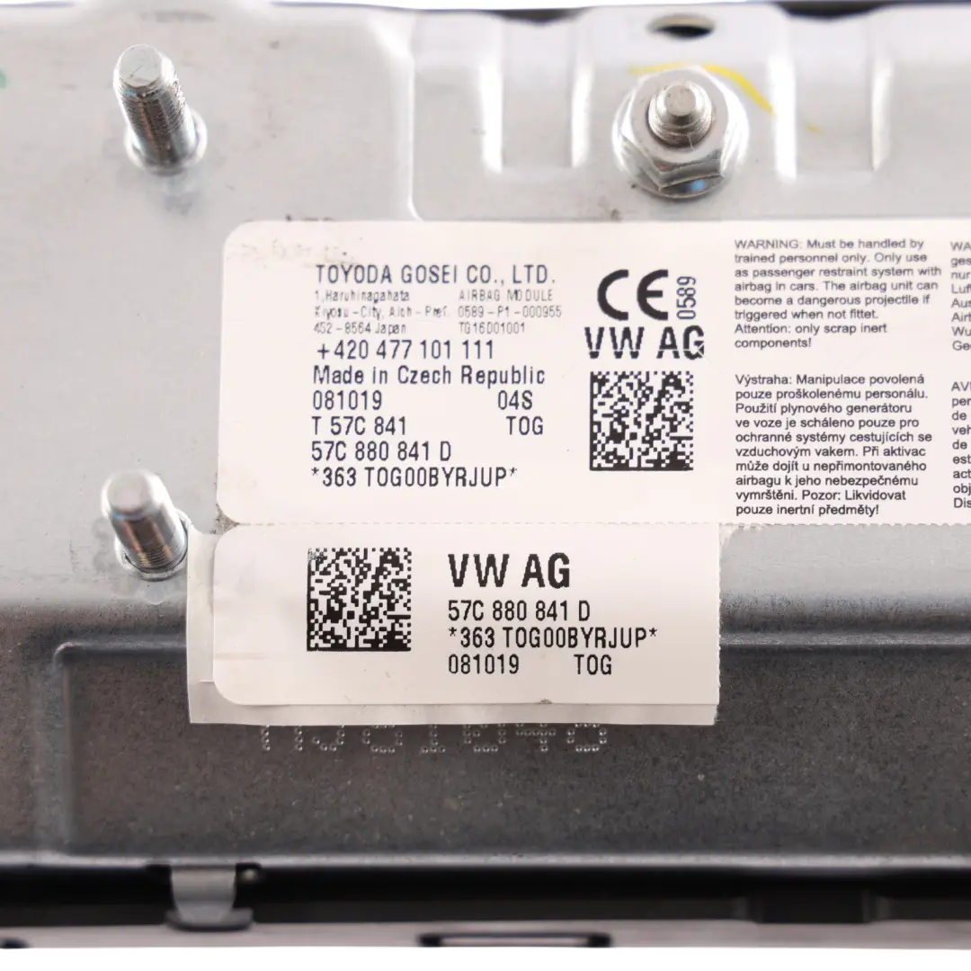 Skoda Karoq Dashboard Dash Passenger Side Air Module Unit - SKU 57C880841D - Part number 57C880841D