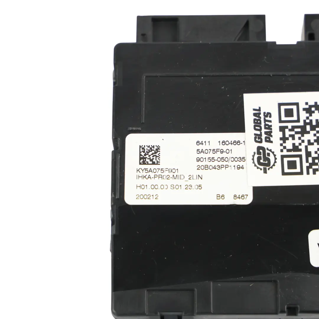 Conditioning A/C Climate Control Module ECU Unit to BMW G20 G21 F40 Air with Part number 5A075F9 BMW G20 G21 F40 Air Conditioning A/C Climate Control Module ECU Unit - SKU 5A075F9 - Part number 5A075F9
