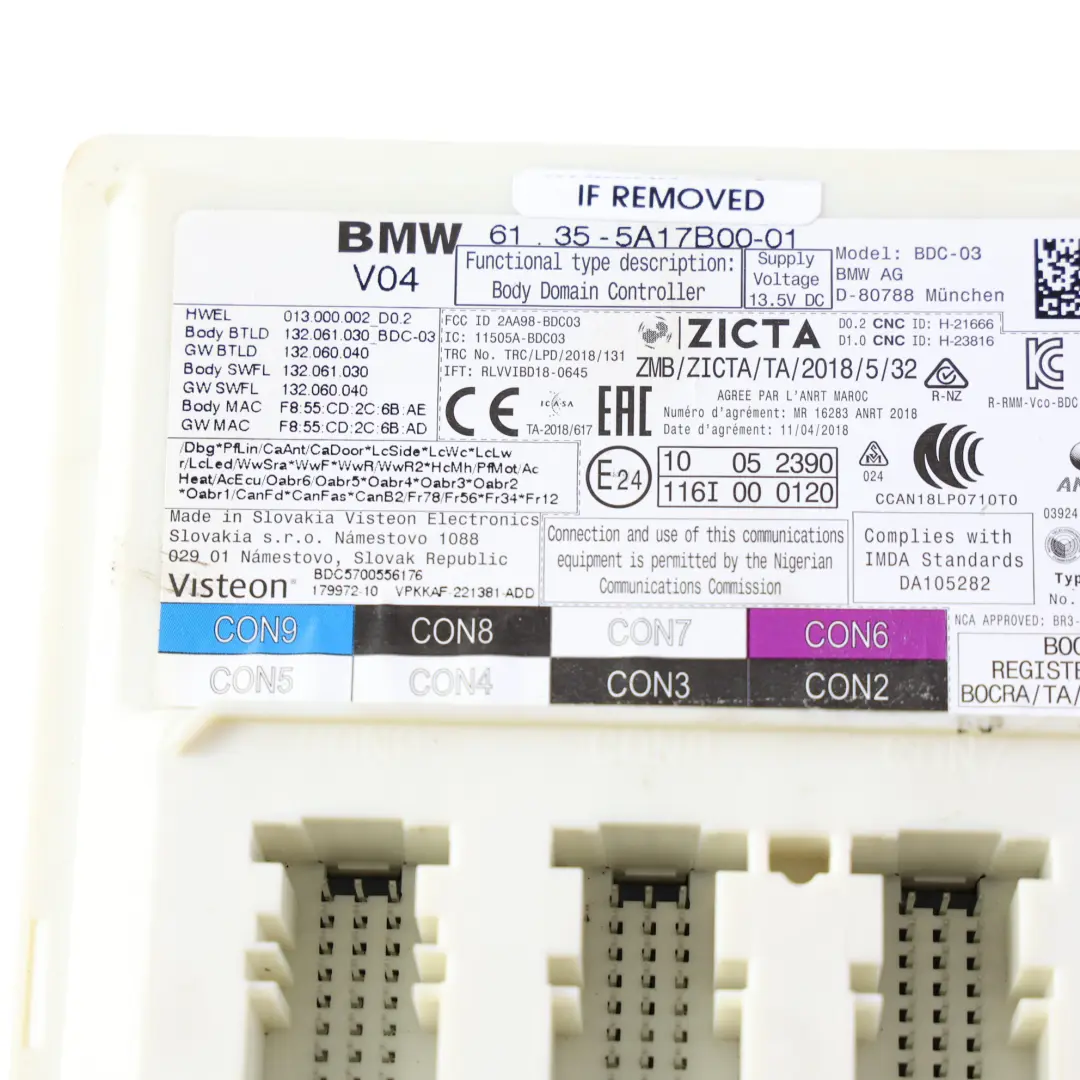 BMW G20 Moduł BDC BDC-03 330i B48D B48B20B 2.0 Benzyna - SKU 5A17B00 - Numer Części 5A17B00