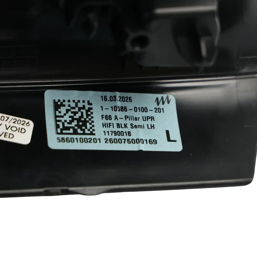 Mini F66 Panel Moldura Pilar A HiFi Harman Kardon Negro Izquierdo - SKU 5A33003 - Número de pieza 5A33003
