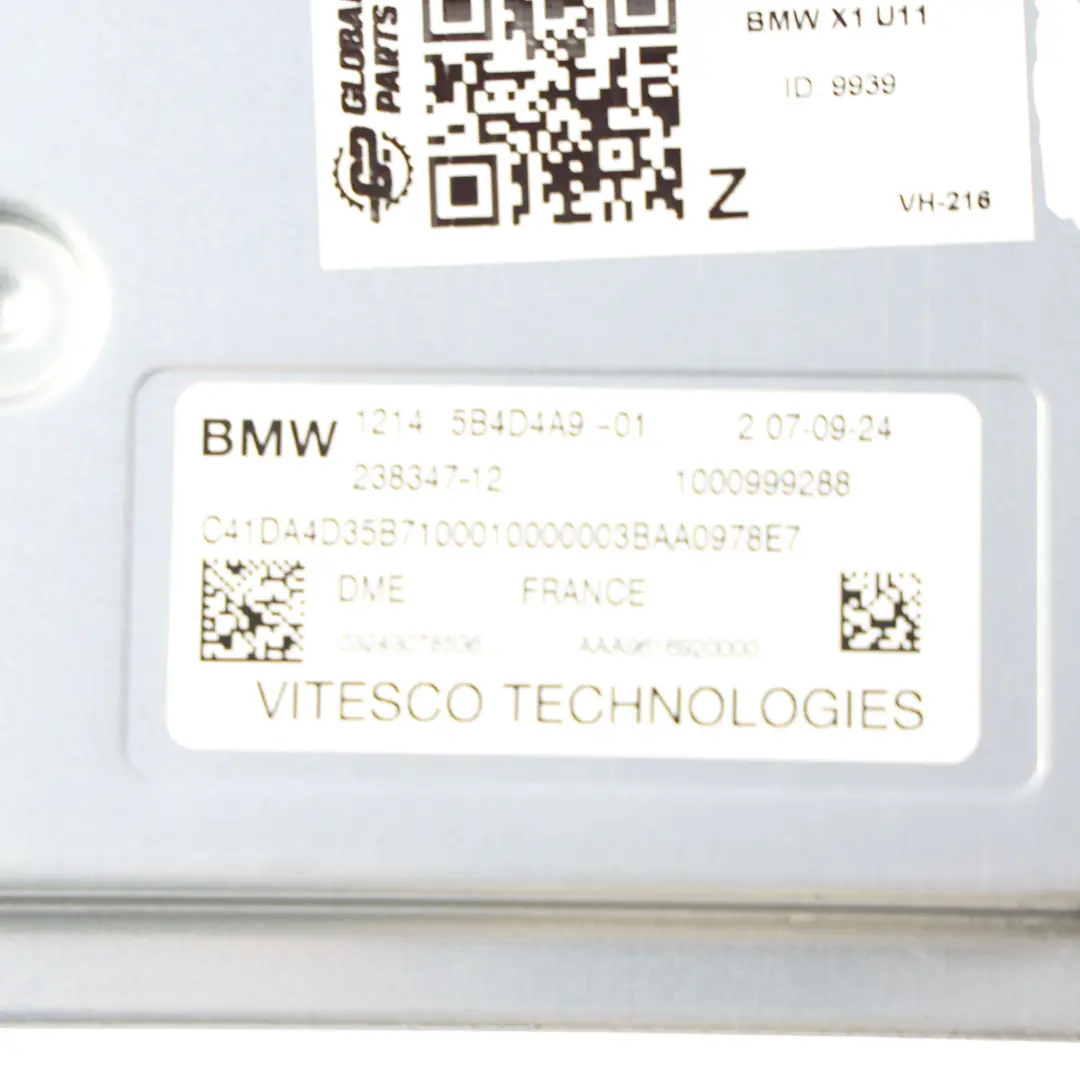 B38X 245HP xDrive Engine Control ECU DME Automatic to BMW X1 U11 with Part number 5B4D4A9 BMW X1 U11 B38X 245HP xDrive Engine Control ECU DME Automatic - SKU 5B4D4A9 - Part number 5B4D4A9