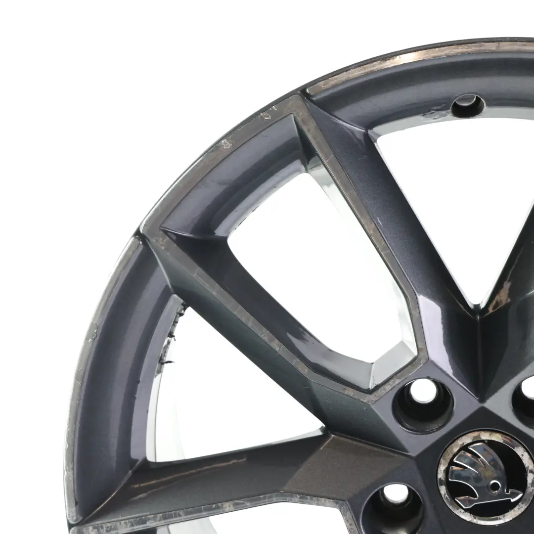 VRS Alloy Wheel Rim 7,5J 18" ET:51 Anthracite Grey to Skoda Octavia with Part number 5E0601025 Skoda Octavia VRS Alloy Wheel Rim 7,5J 18" ET:51 Anthracite Grey - SKU 5E0601025-3 - Part number 5E0601025