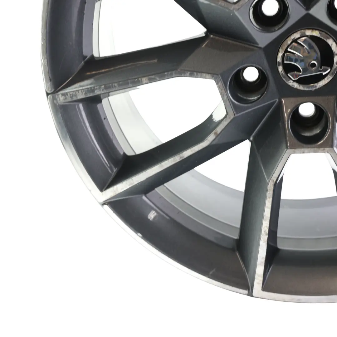 VRS Alloy Wheel Rim 7,5J 18" ET:51 Anthracite Grey to Skoda Octavia with Part number 5E0601025 Skoda Octavia VRS Alloy Wheel Rim 7,5J 18" ET:51 Anthracite Grey - SKU 5E0601025-3 - Part number 5E0601025