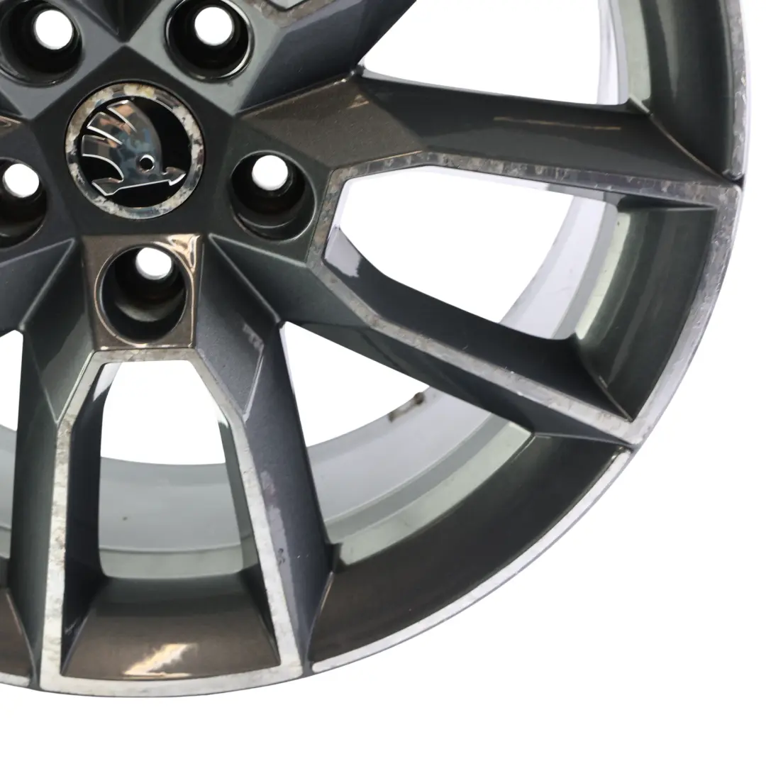 VRS Alloy Wheel Rim 7,5J 18" ET:51 Anthracite Grey to Skoda Octavia with Part number 5E0601025 Skoda Octavia VRS Alloy Wheel Rim 7,5J 18" ET:51 Anthracite Grey - SKU 5E0601025-3 - Part number 5E0601025