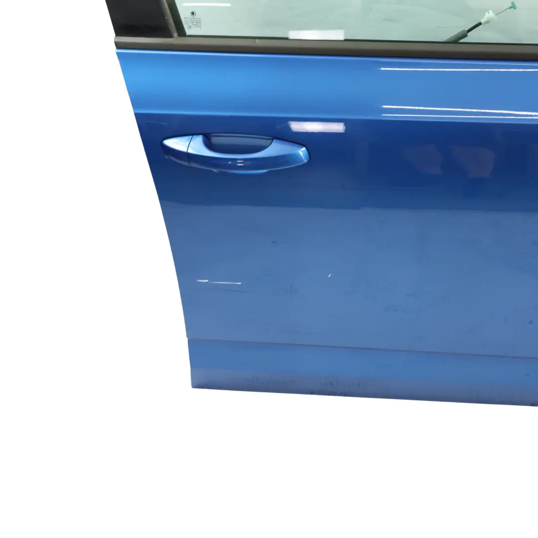 Mk3 Door Front Right O/S Covering Panel Race Blue Metallic - F5W to Skoda Octavia with Part number 5E0831052A Skoda Octavia Mk3 Door Front Right O/S Covering Panel Race Blue Metallic - F5W - SKU 5E0831052A-RAB - Part number 5E0831052A