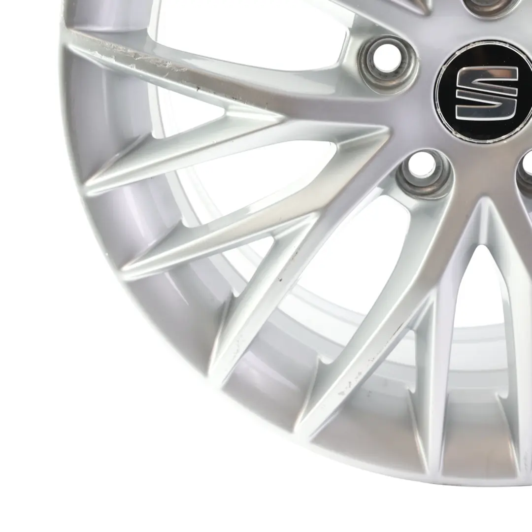 Mk3 5F Wheel Rim Alloy Silver 17" 7J ET:49 Star Spoke to Seat Leon with Part number 5F0601025H Seat Leon Mk3 5F Wheel Rim Alloy Silver 17" 7J ET:49 Star Spoke - SKU 5F0601025H-1 - Part number 5F0601025H