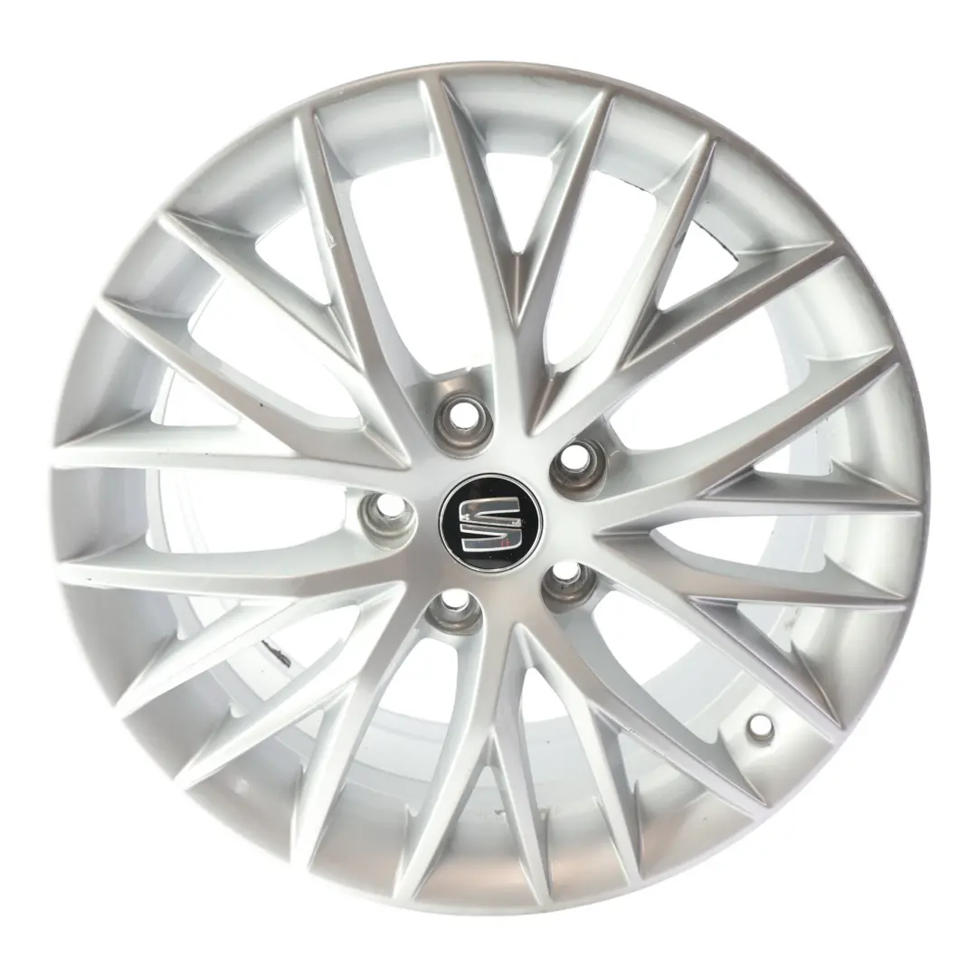 Mk3 5F Alloy Wheel Rim 17" 7J ET:49 Black Star Spoke to Seat Leon with Part number 5F0601025H Seat Leon Mk3 5F Alloy Wheel Rim 17" 7J ET:49 Black Star Spoke - SKU 5F0601025H-3 - Part number 5F0601025H