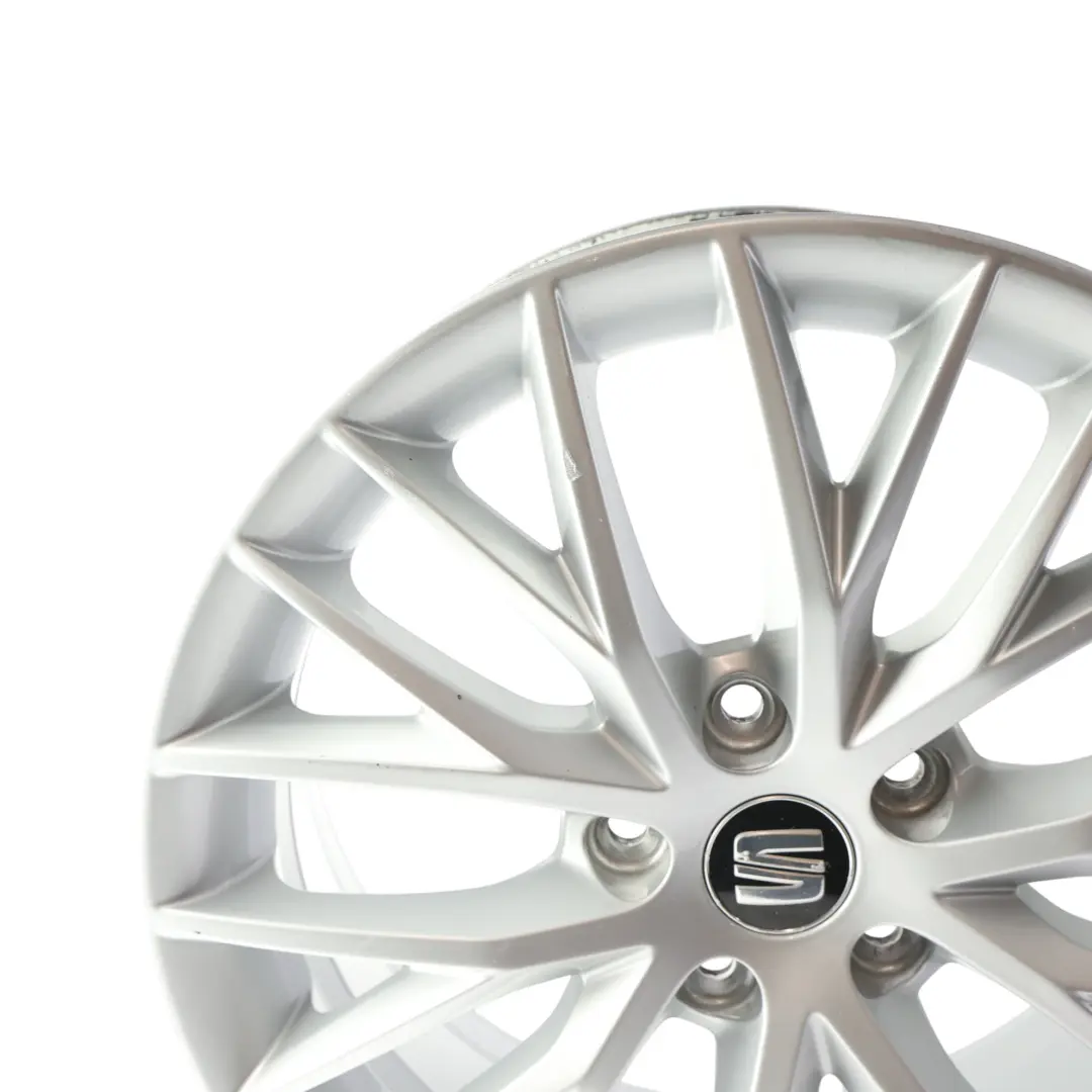 Seat Leon Mk3 5F Alloy Wheel Rim 17" 7J ET:49 Black Star Spoke - SKU 5F0601025H-3 - Part number 5F0601025H