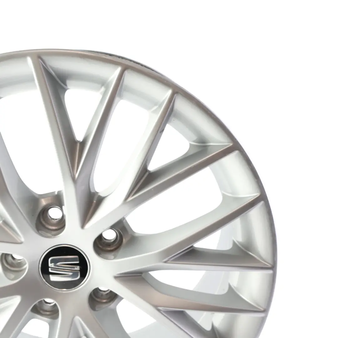 Mk3 5F Alloy Wheel Rim 17" 7J ET:49 Black Star Spoke to Seat Leon with Part number 5F0601025H Seat Leon Mk3 5F Alloy Wheel Rim 17" 7J ET:49 Black Star Spoke - SKU 5F0601025H-3 - Part number 5F0601025H