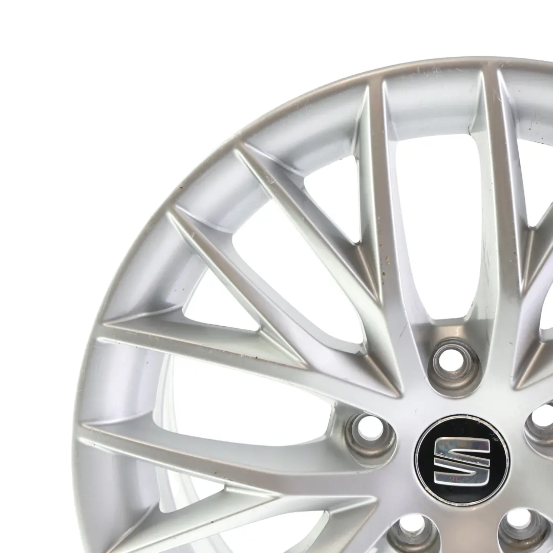 Seat Leon Mk3 5F Alloy Wheel Rim Silver 17" 7J ET:49 Star Spoke - SKU 5F0601025H-4 - Part number 5F0601025H