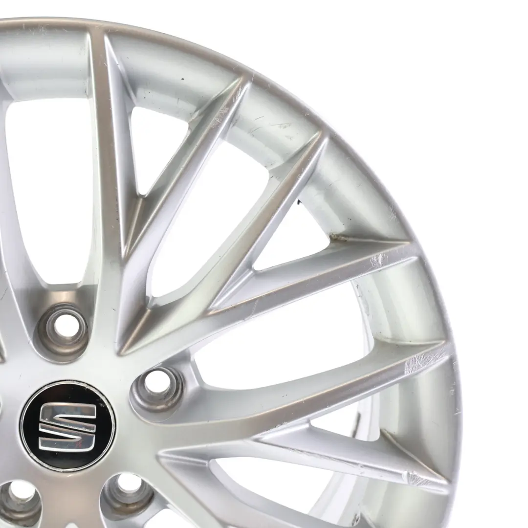 Seat Leon Mk3 5F Alloy Wheel Rim Silver 17" 7J ET:49 Star Spoke - SKU 5F0601025H-4 - Part number 5F0601025H