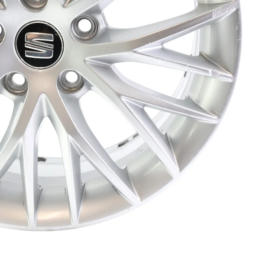Seat Leon Mk3 5F Alloy Wheel Rim Silver 17" 7J ET:49 Star Spoke - SKU 5F0601025H-4 - Part number 5F0601025H